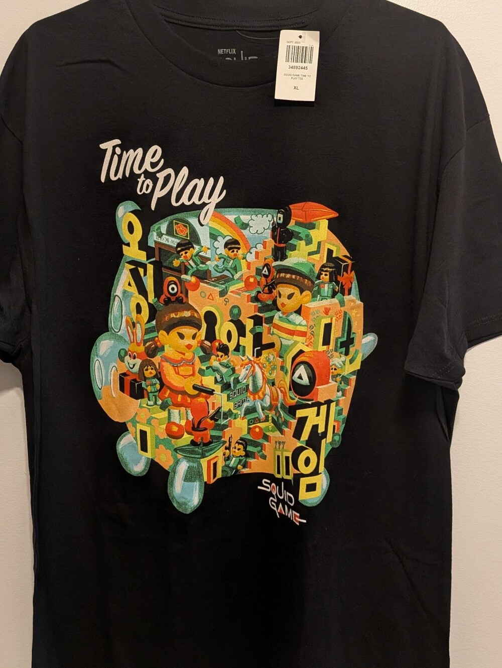 Netflix Black Squid Game Graphic Shirt